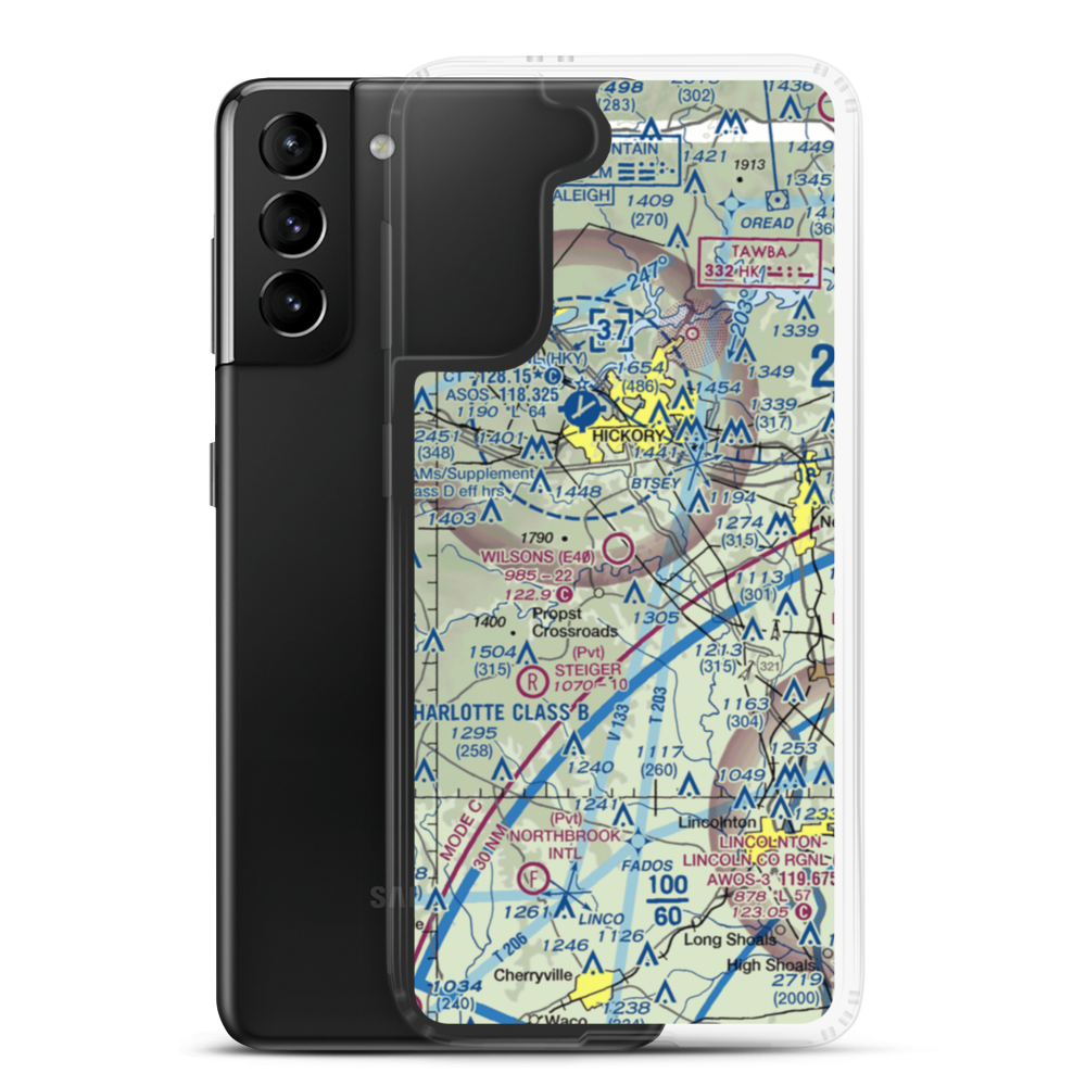Wilson's Airport (E40) VFR Sectional Samsung Case Samsung Galaxy S21 Plus model shown