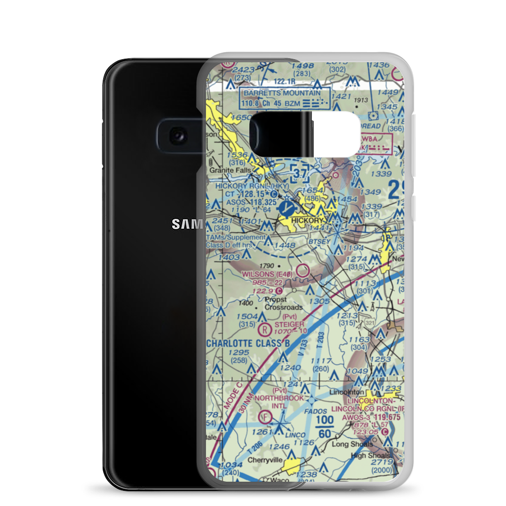 Wilson's Airport (E40) VFR Sectional Samsung Case Samsung Galaxy S10e model shown