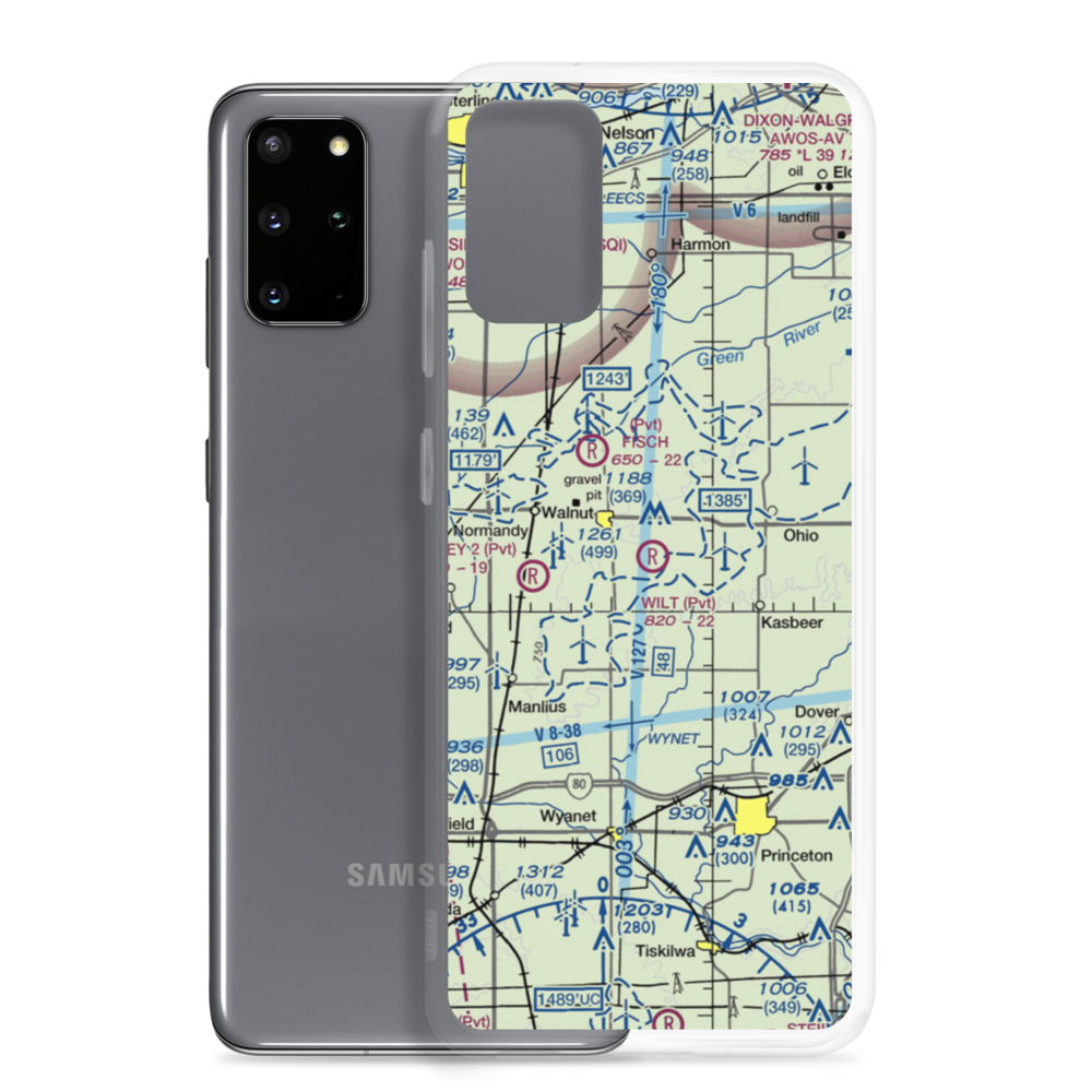 Wilt RLA Airport (IL76) VFR Sectional Samsung Case Samsung Galaxy S20 Plus model shown