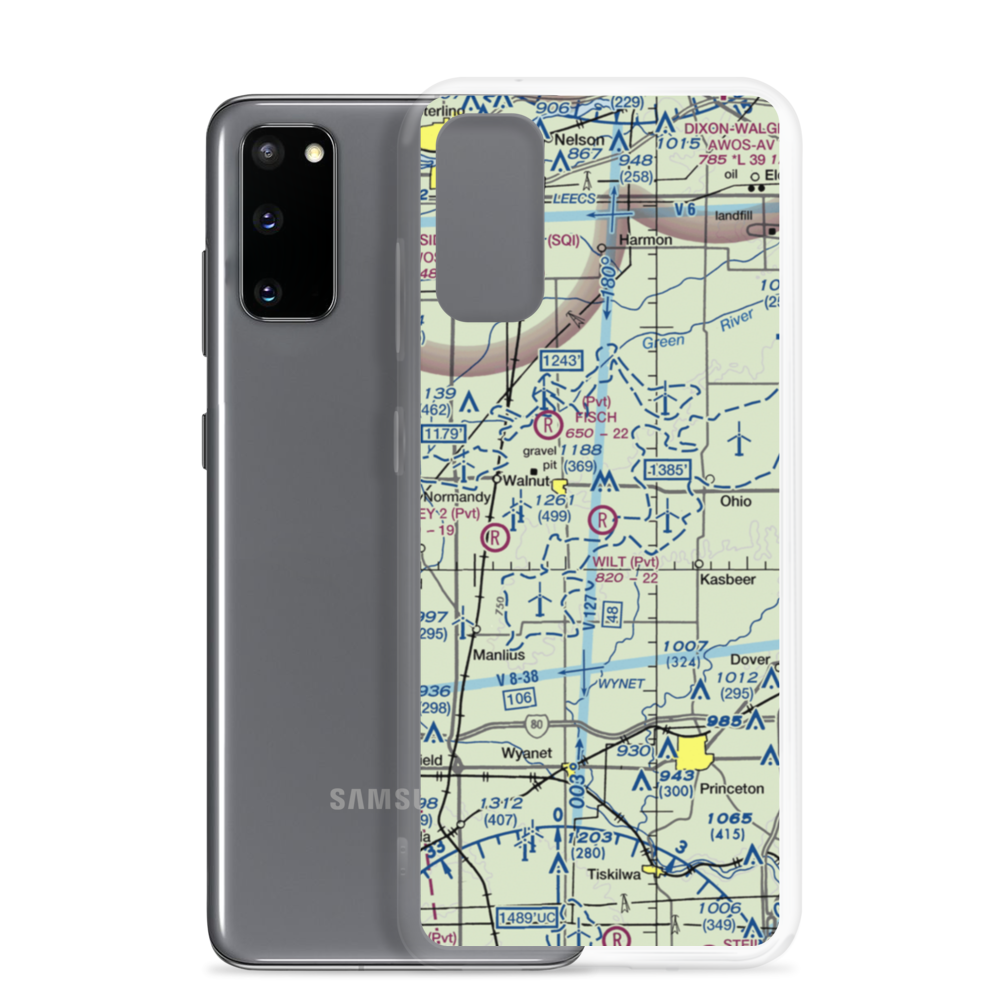 Wilt RLA Airport (IL76) VFR Sectional Samsung Case Samsung Galaxy S20 model shown