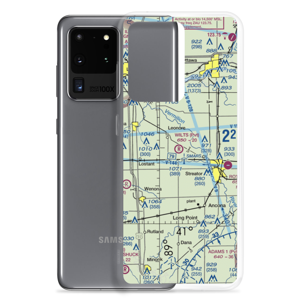 Wilts Airport (LL52) VFR Sectional Samsung Case Samsung Galaxy S20 Ultra model shown