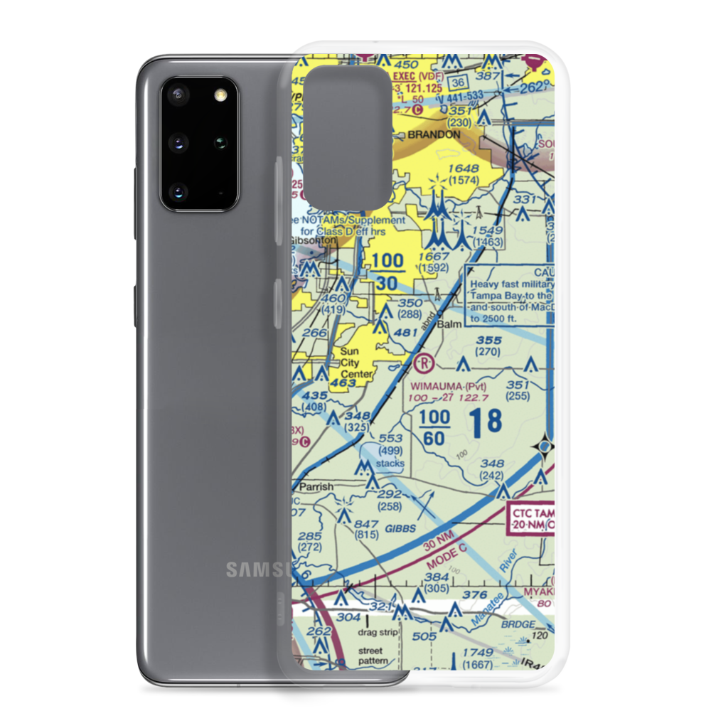 Wimauma Air Park (FD77) VFR Sectional Samsung Case Samsung Galaxy S20 Plus model shown