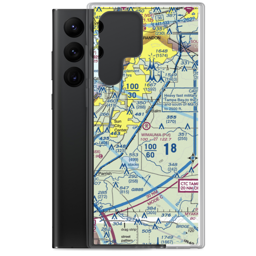 Wimauma Air Park (FD77) VFR Sectional Samsung Case Samsung Galaxy S22 Ultra model shown