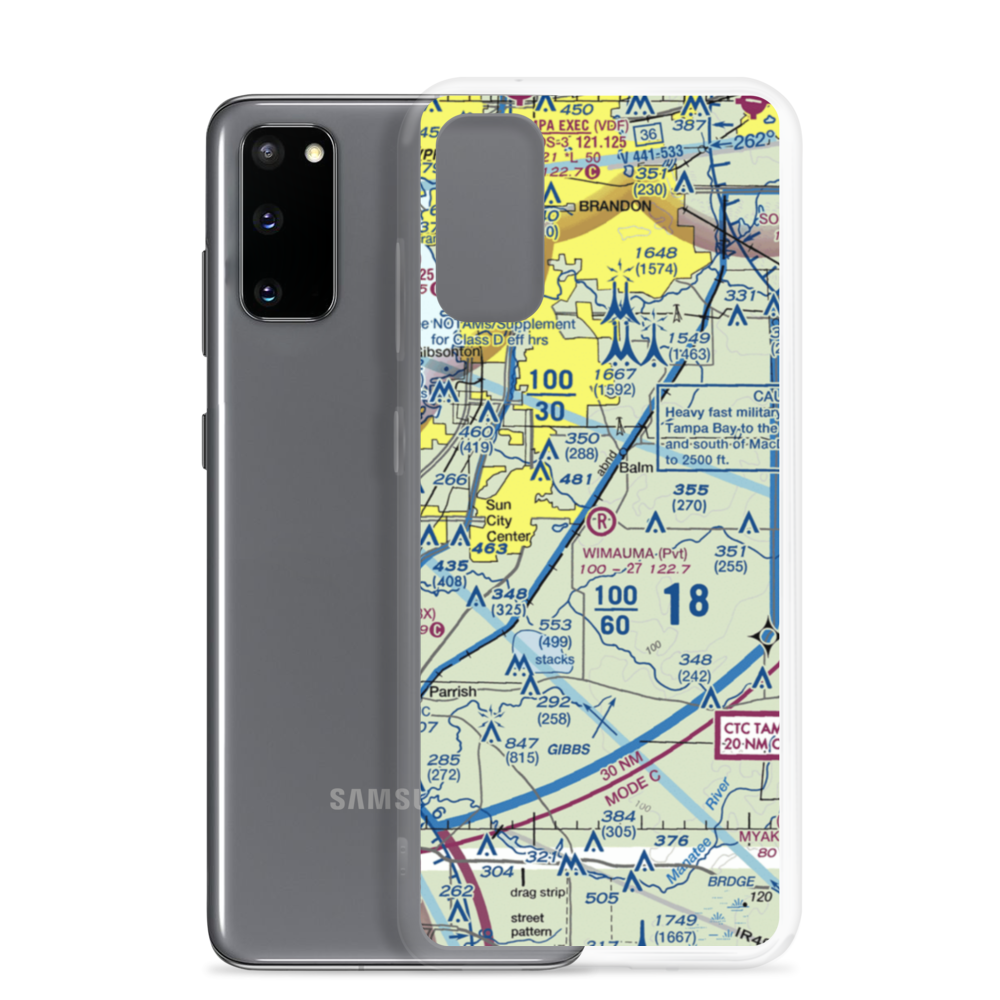 Wimauma Air Park (FD77) VFR Sectional Samsung Case Samsung Galaxy S20 model shown