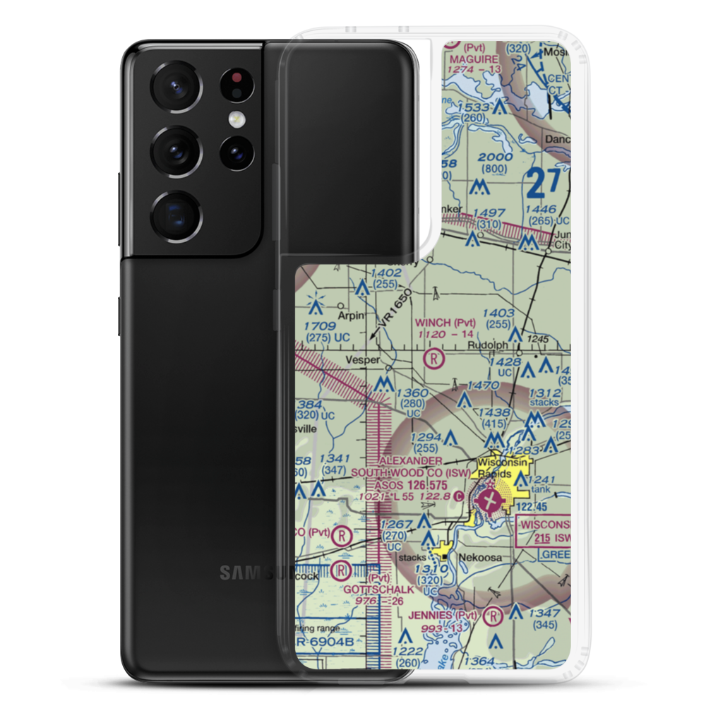 Winch Airfield (6WI1) VFR Sectional Samsung Case Samsung Galaxy S21 Ultra model shown