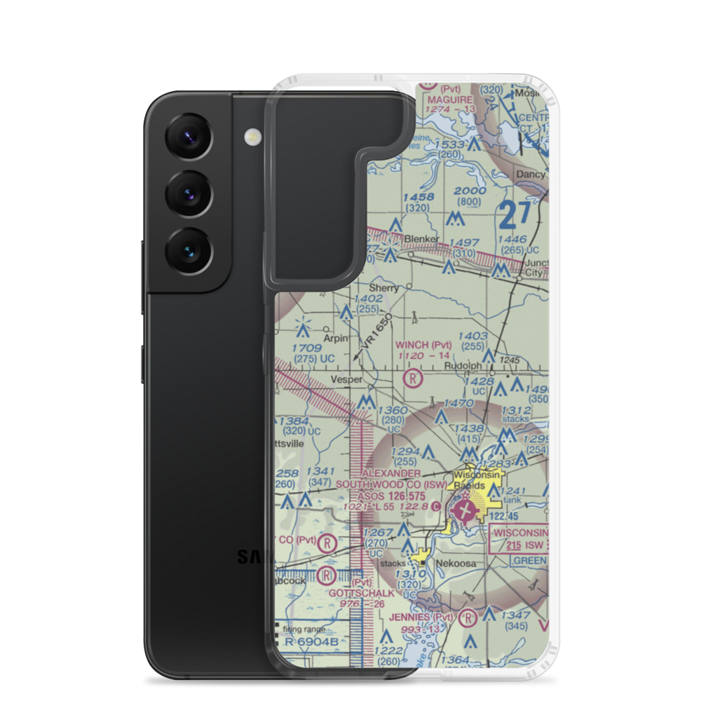 Winch Airfield (6WI1) VFR Sectional Samsung Case Samsung Galaxy S22 model shown