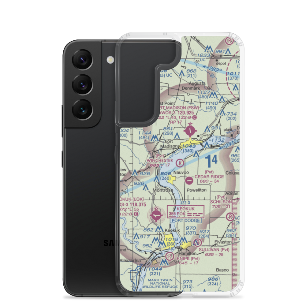 Winchester Airport (38IS) VFR Sectional Samsung Case Samsung Galaxy S22 model shown