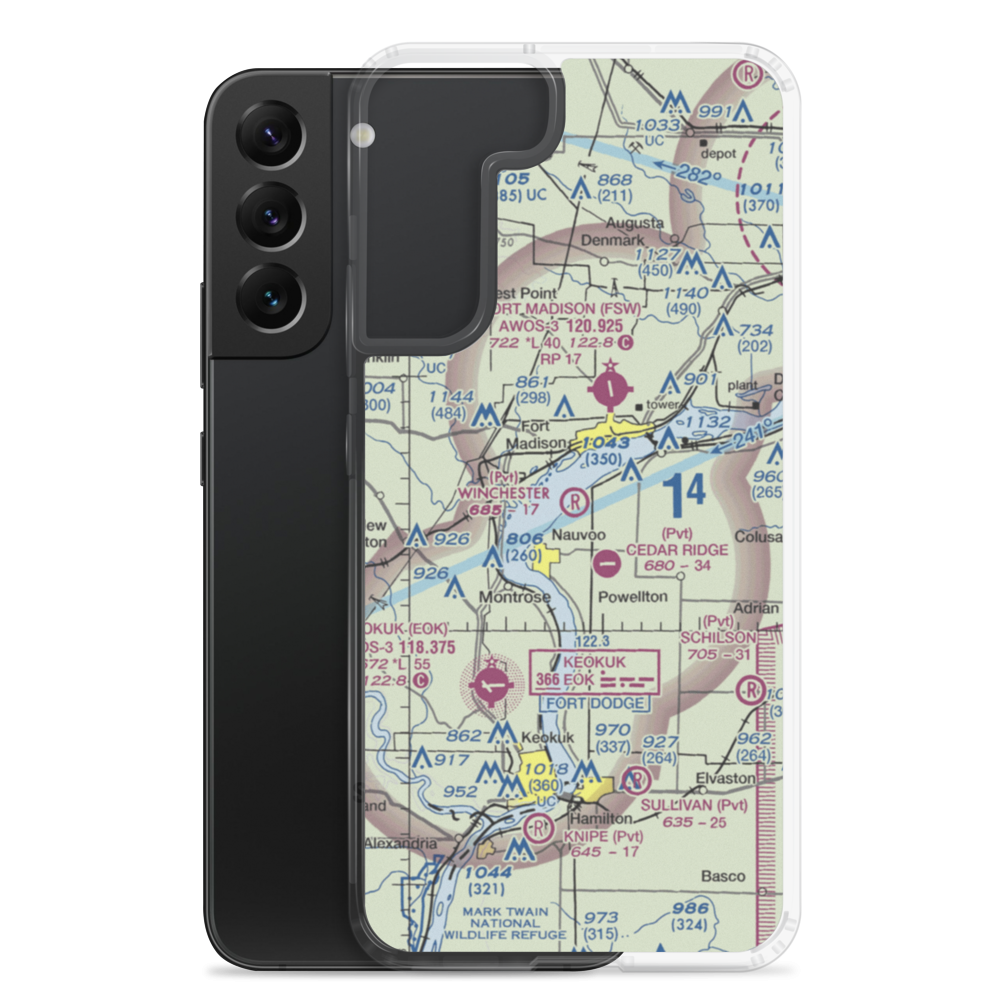 Winchester Airport (38IS) VFR Sectional Samsung Case Samsung Galaxy S22 Plus model shown