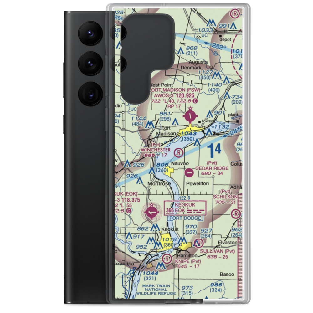 Winchester Airport (38IS) VFR Sectional Samsung Case Samsung Galaxy S22 Ultra model shown