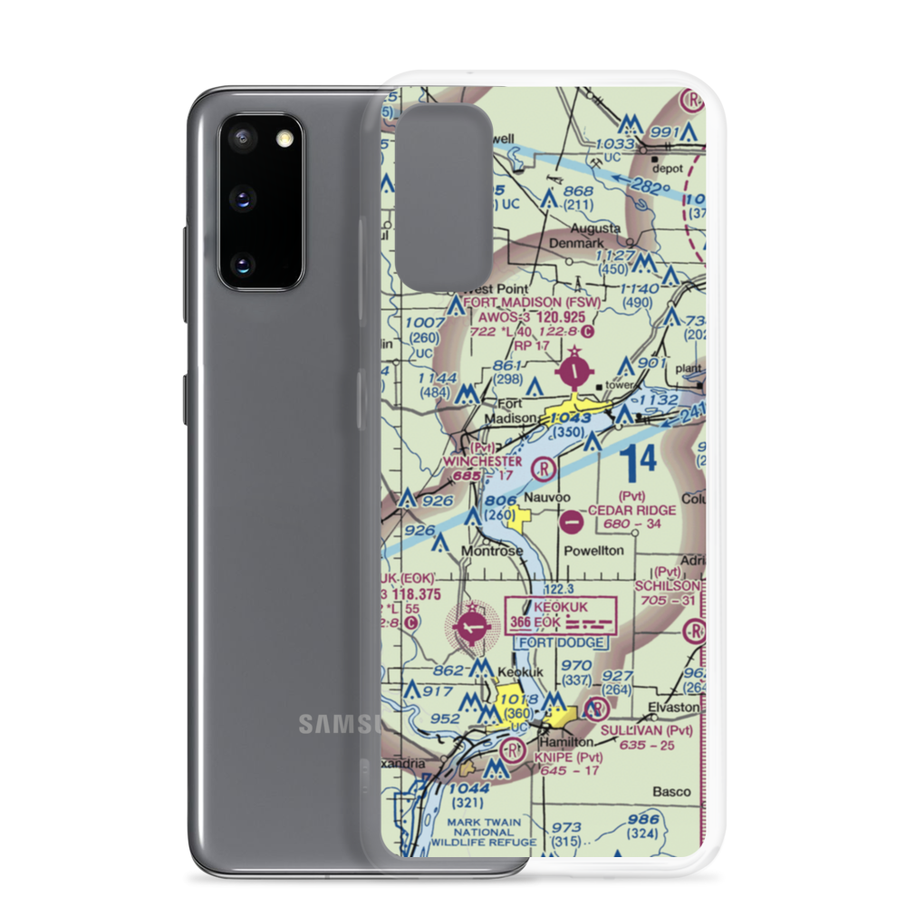 Winchester Airport (38IS) VFR Sectional Samsung Case Samsung Galaxy S20 model shown
