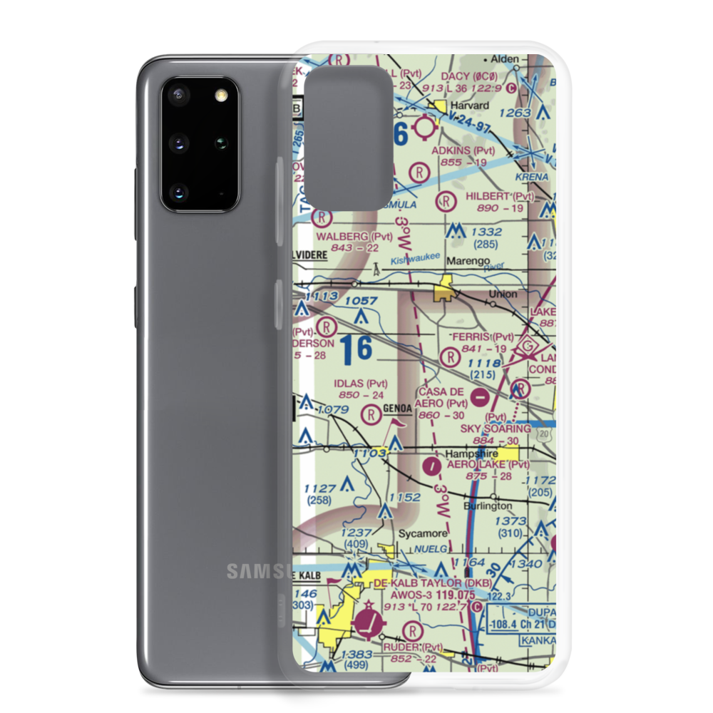 Wind Rose Farm Airport (IS57) VFR Sectional Samsung Case Samsung Galaxy S20 Plus model shown