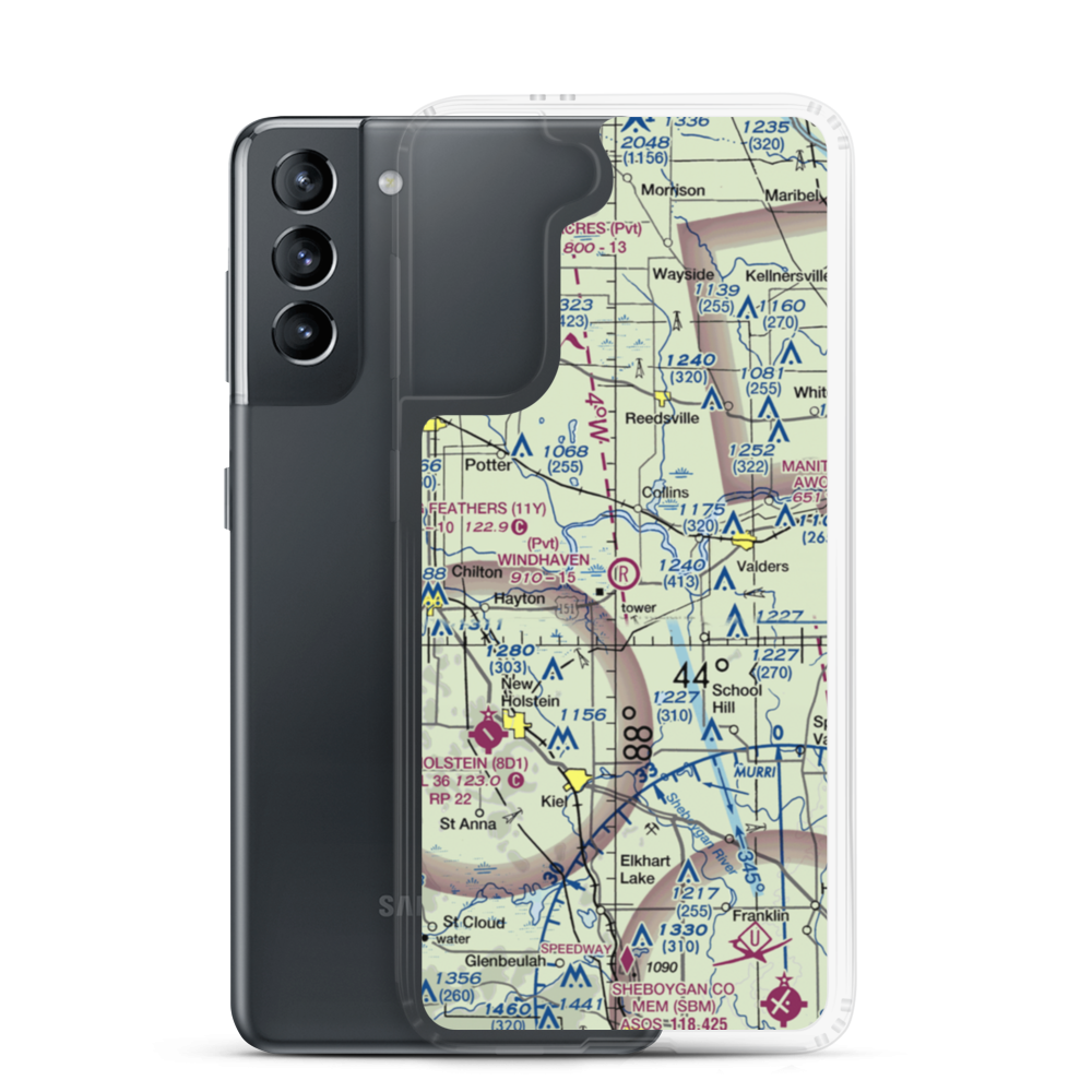 Windhaven Airport (72WI) VFR Sectional Samsung Case Samsung Galaxy S21 model shown