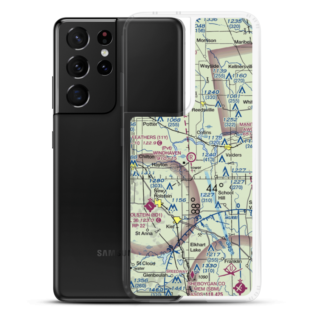 Windhaven Airport (72WI) VFR Sectional Samsung Case Samsung Galaxy S21 Ultra model shown