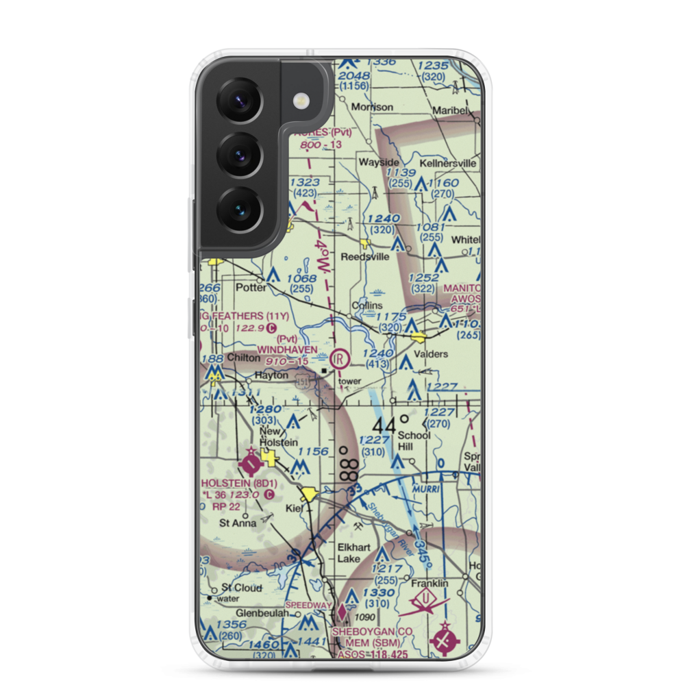 Windhaven Airport (72WI) VFR Sectional Samsung Case Samsung Galaxy S22 Plus model shown