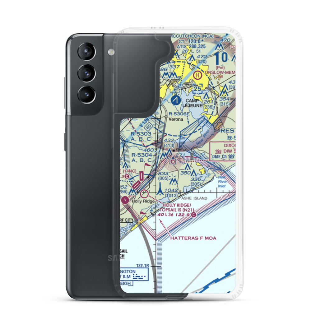 Winding Creek Airport (8NC3) VFR Sectional Samsung Case Samsung Galaxy S21 model shown