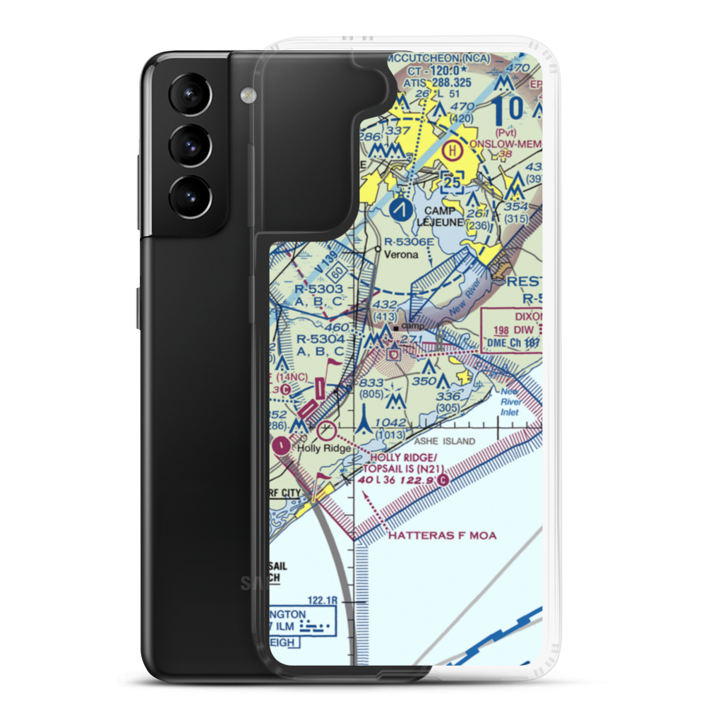 Winding Creek Airport (8NC3) VFR Sectional Samsung Case Samsung Galaxy S21 Plus model shown