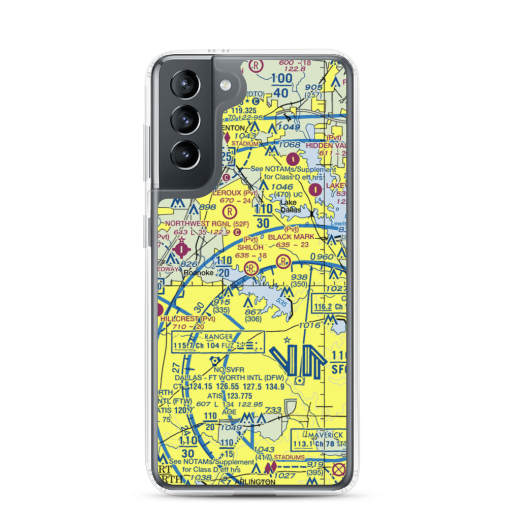 Windmill Hill Airport (TA21) VFR Sectional Samsung Case Samsung Galaxy S21 model shown
