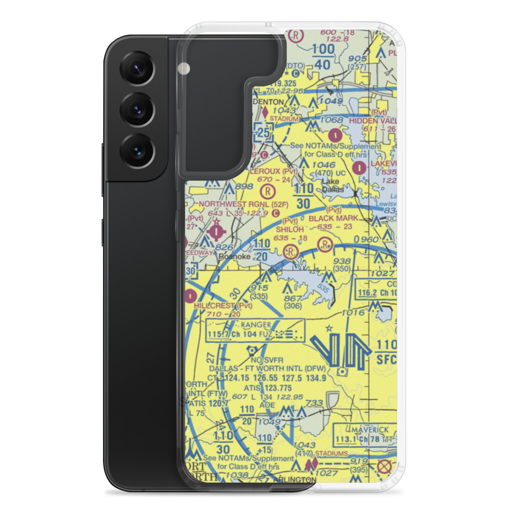 Windmill Hill Airport (TA21) VFR Sectional Samsung Case Samsung Galaxy S22 Plus model shown