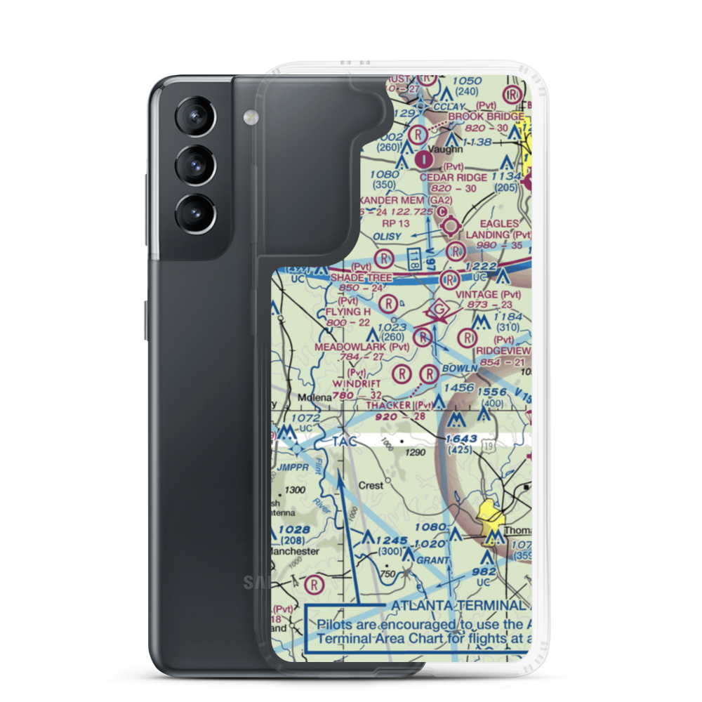 Windrift Aerodrome (2GA5) VFR Sectional Samsung Case Samsung Galaxy S21 model shown