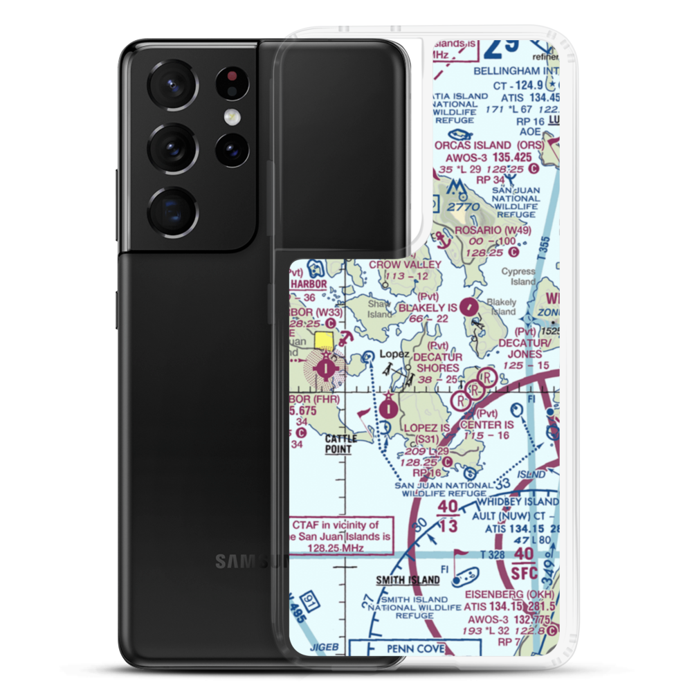 Windsock Airport (4WA4) VFR Sectional Samsung Case Samsung Galaxy S21 Ultra model shown