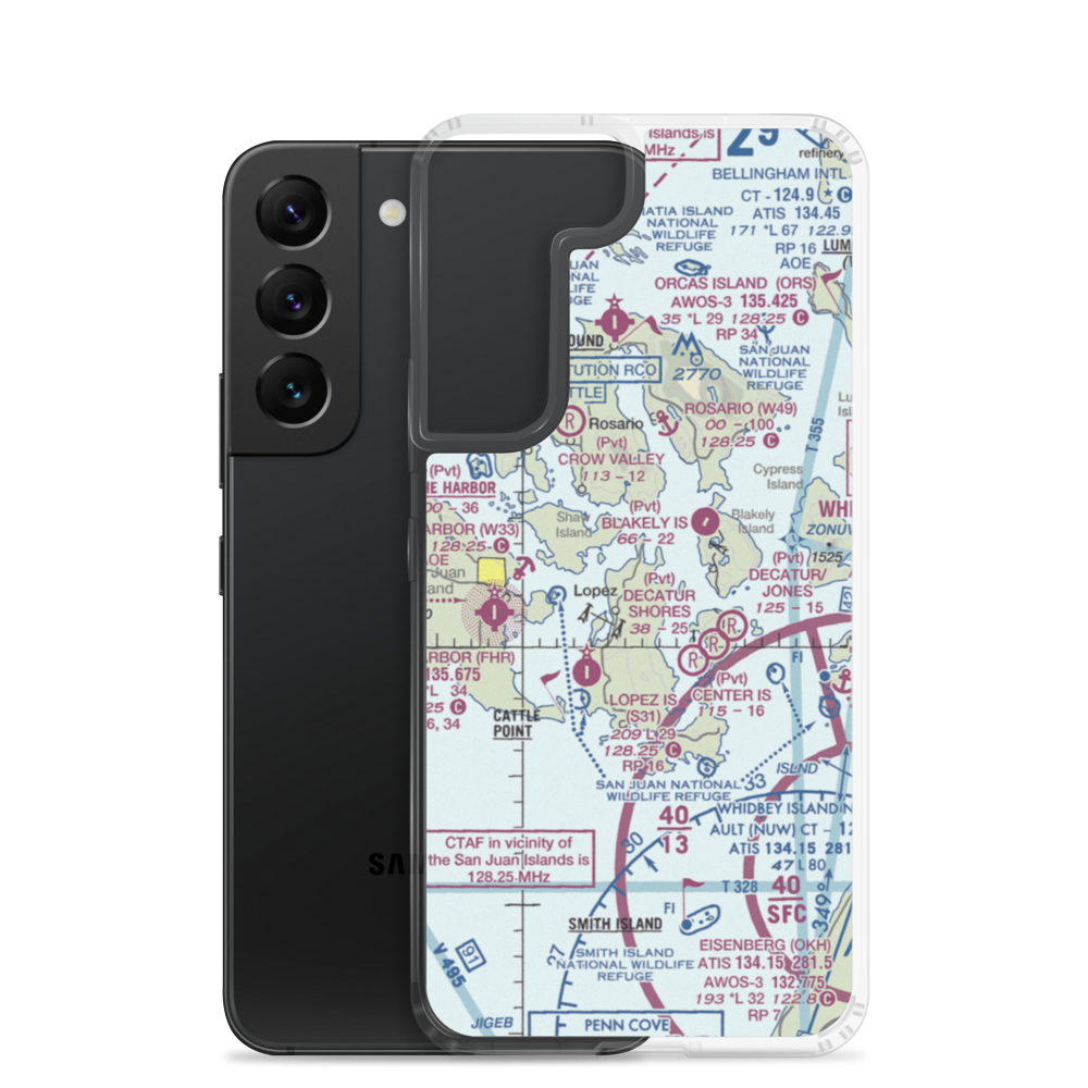 Windsock Airport (4WA4) VFR Sectional Samsung Case Samsung Galaxy S22 model shown