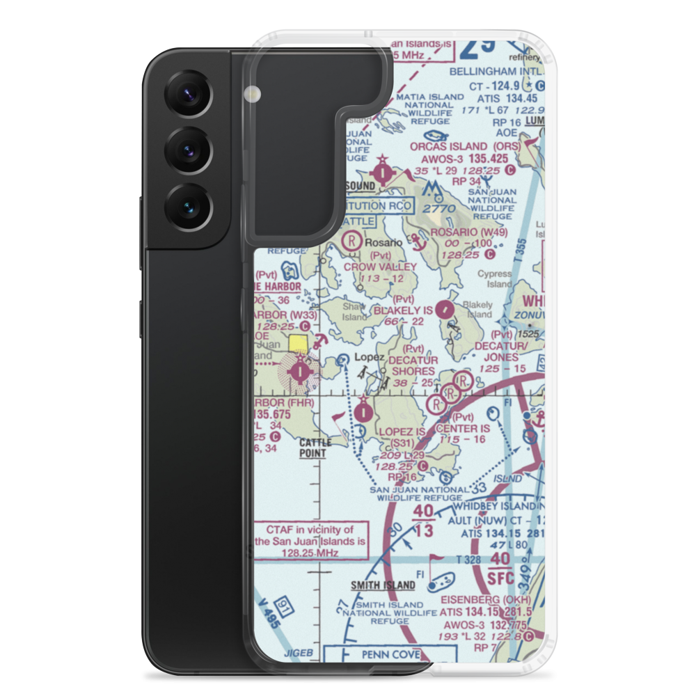 Windsock Airport (4WA4) VFR Sectional Samsung Case Samsung Galaxy S22 Plus model shown