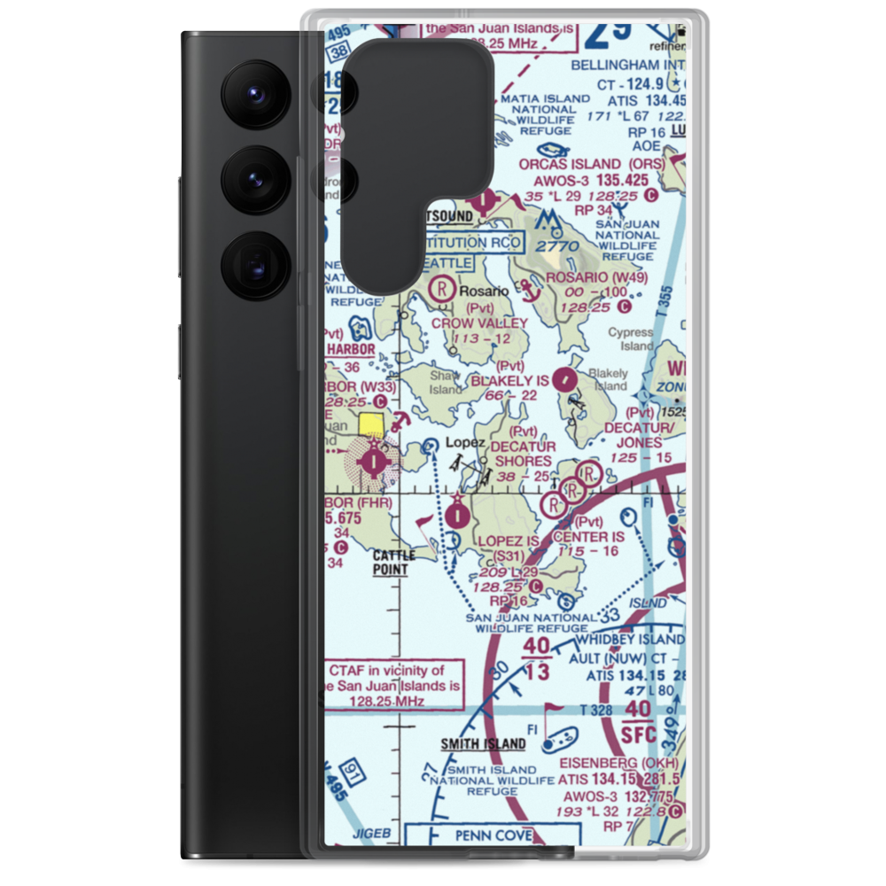 Windsock Airport (4WA4) VFR Sectional Samsung Case Samsung Galaxy S22 Ultra model shown