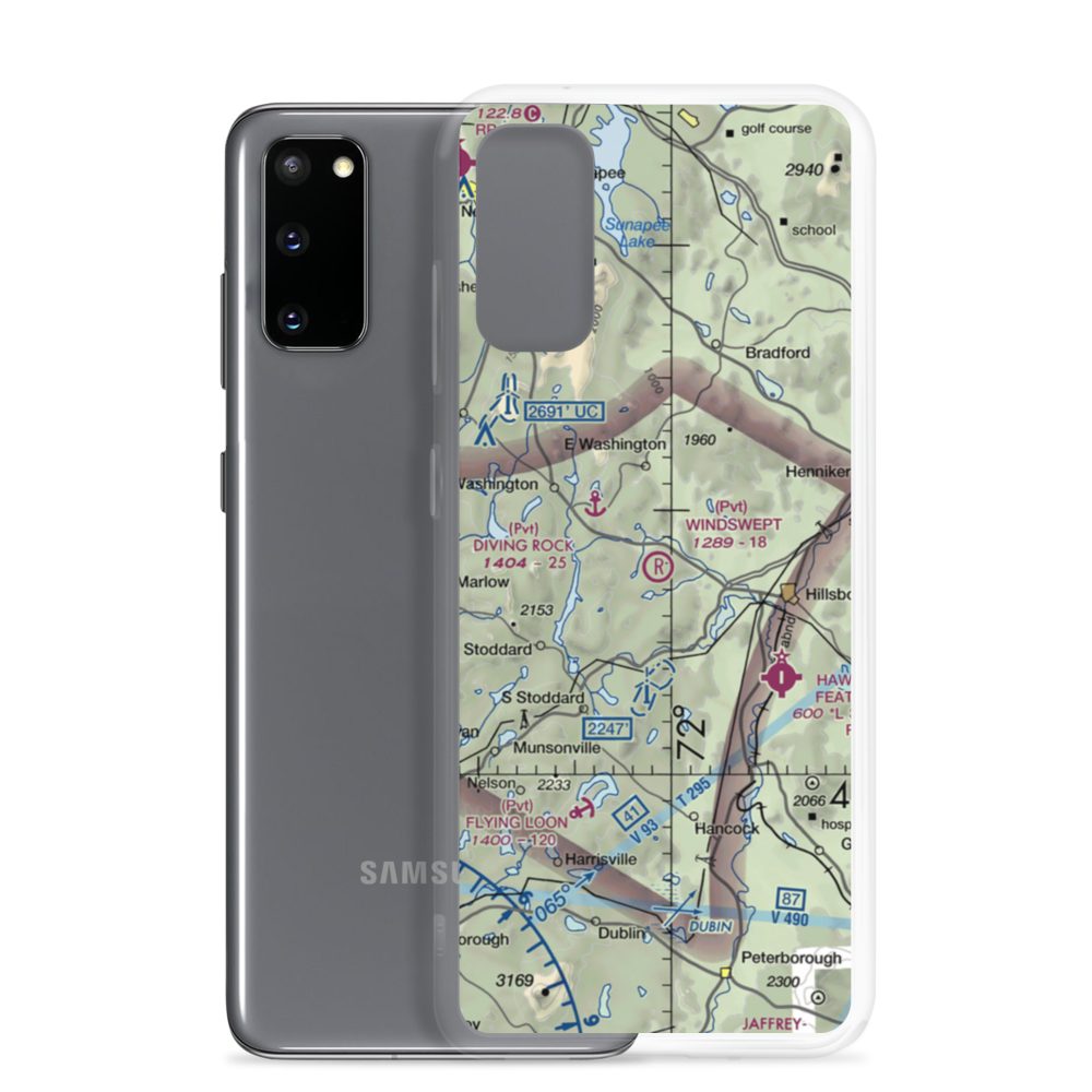 Windswept Airport (23NH) VFR Sectional Samsung Case Samsung Galaxy S20 model shown