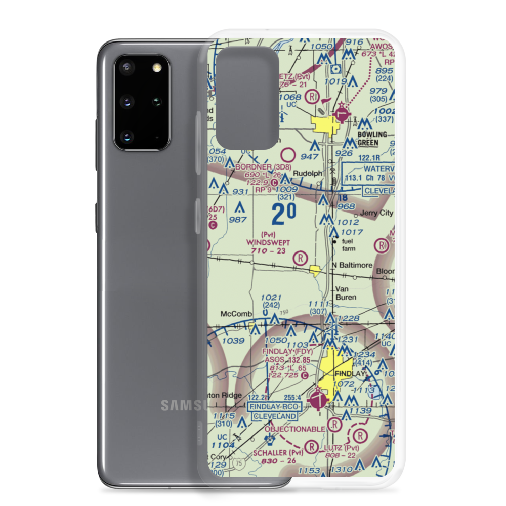 Windswept Airport (43OI) VFR Sectional Samsung Case Samsung Galaxy S20 Plus model shown