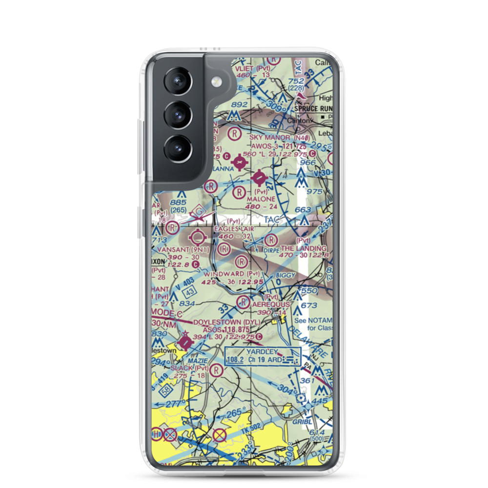 Windward Farms Airport (4NJ0) VFR Sectional Samsung Case Samsung Galaxy S21 model shown