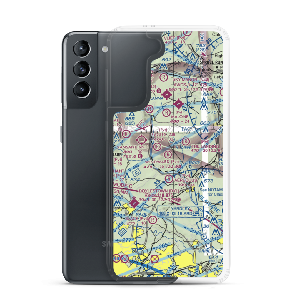 Windward Farms Airport (4NJ0) VFR Sectional Samsung Case Samsung Galaxy S21 model shown