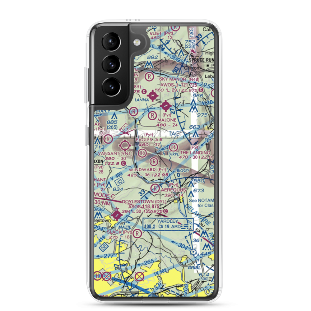 Windward Farms Airport (4NJ0) VFR Sectional Samsung Case Samsung Galaxy S21 Plus model shown