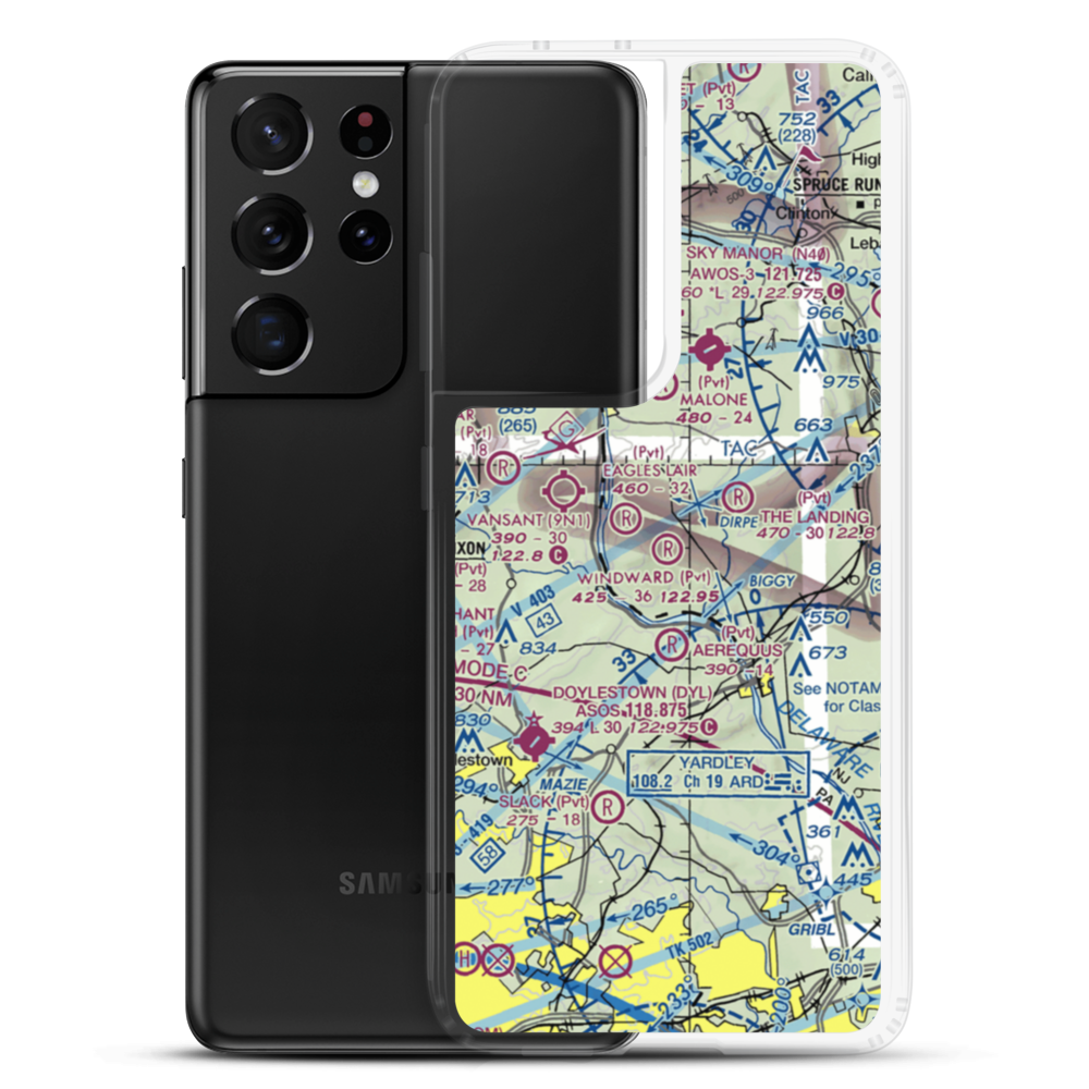 Windward Farms Airport (4NJ0) VFR Sectional Samsung Case Samsung Galaxy S21 Ultra model shown