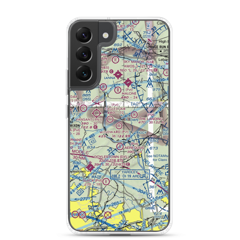 Windward Farms Airport (4NJ0) VFR Sectional Samsung Case Samsung Galaxy S22 Plus model shown