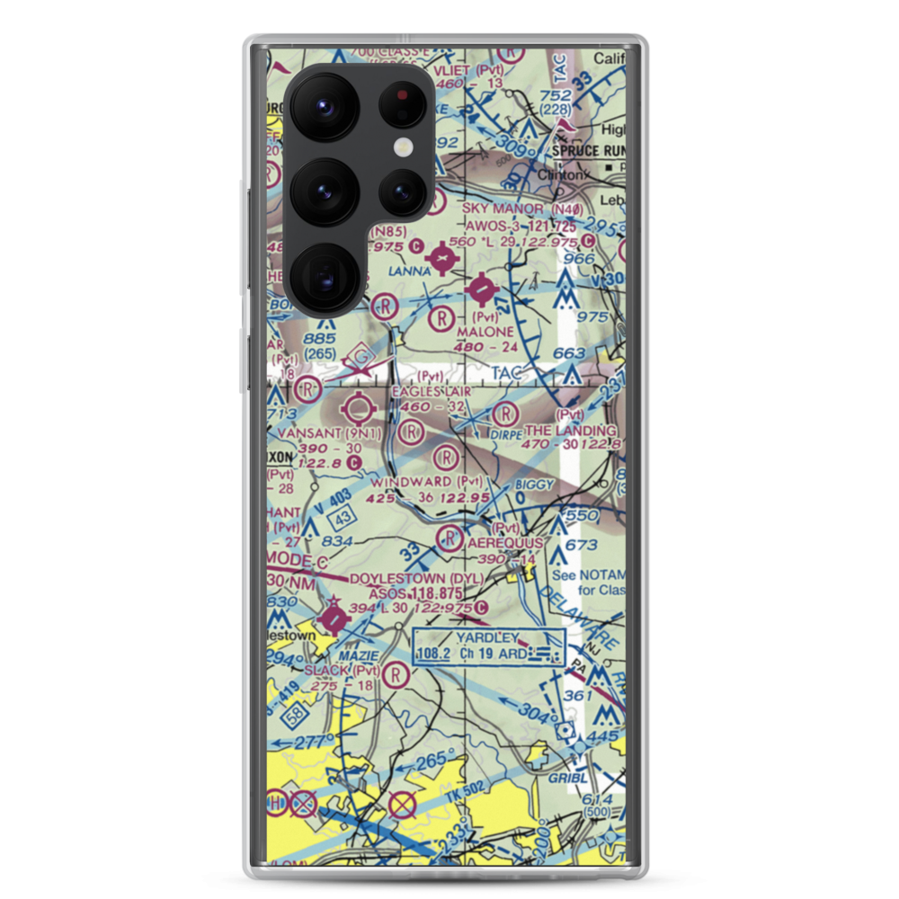 Windward Farms Airport (4NJ0) VFR Sectional Samsung Case Samsung Galaxy S22 Ultra model shown