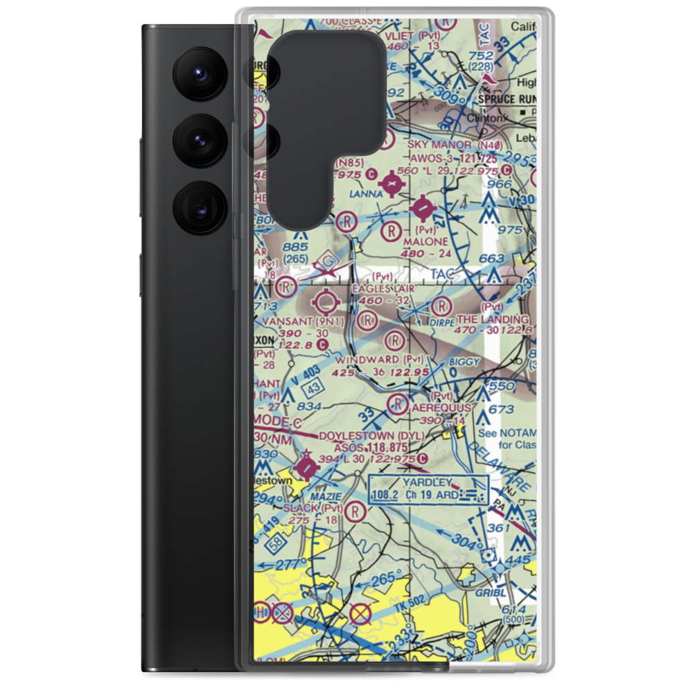 Windward Farms Airport (4NJ0) VFR Sectional Samsung Case Samsung Galaxy S22 Ultra model shown