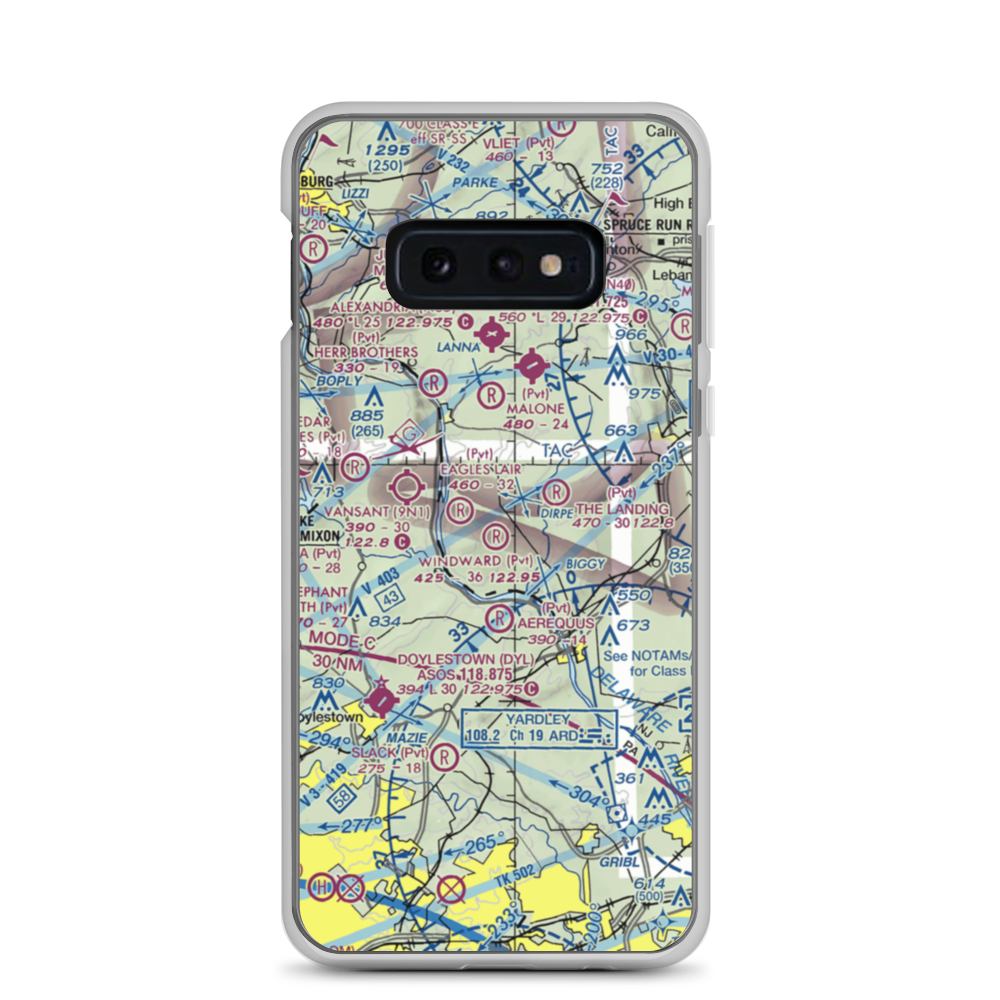 Windward Farms Airport (4NJ0) VFR Sectional Samsung Case Samsung Galaxy S10e model shown