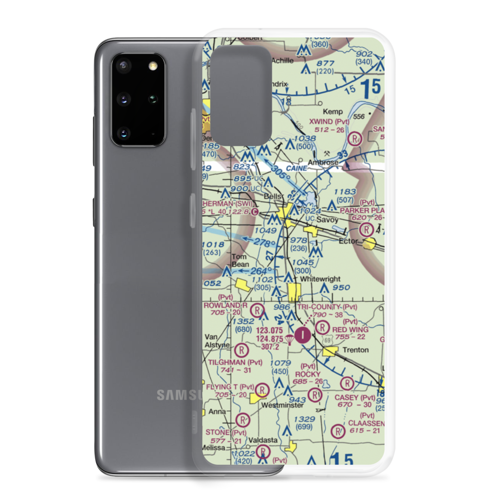 Windwood Farm Airport (65TE) VFR Sectional Samsung Case Samsung Galaxy S20 Plus model shown