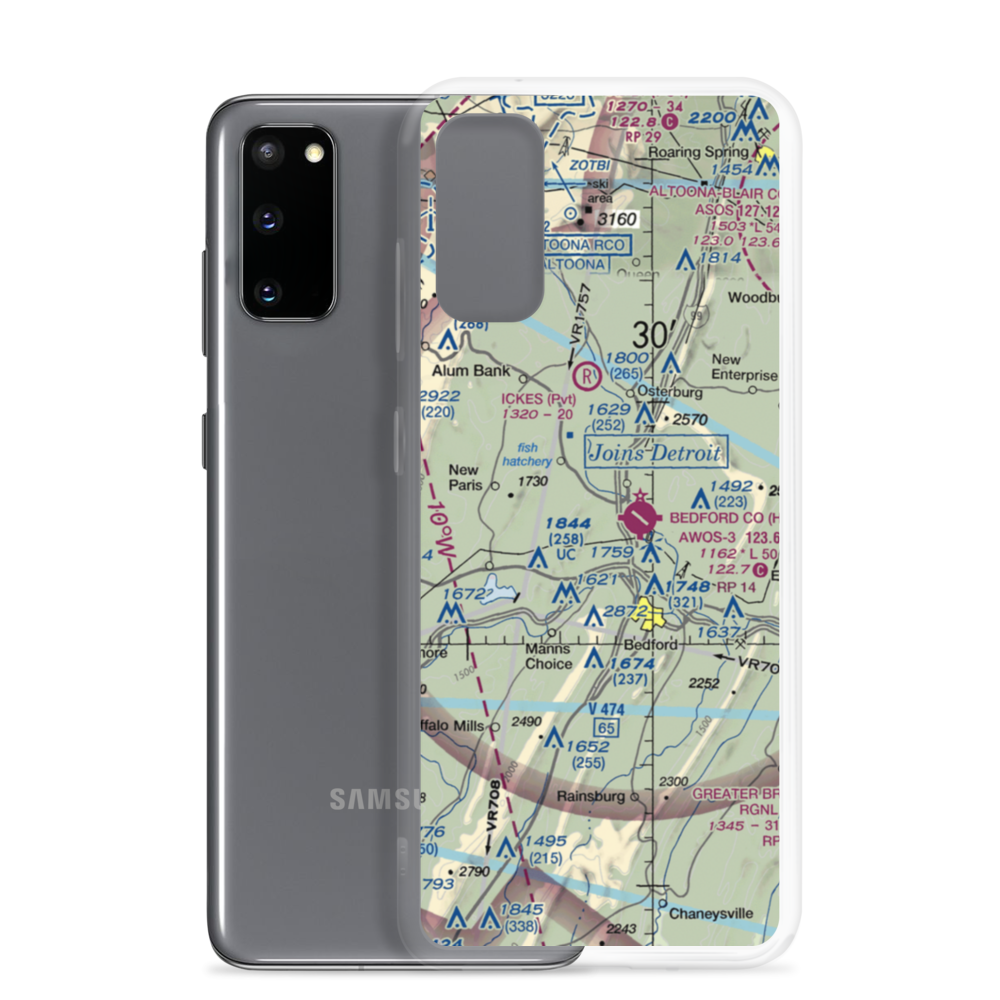 Windy Hill Airport (PS23) VFR Sectional Samsung Case Samsung Galaxy S20 model shown