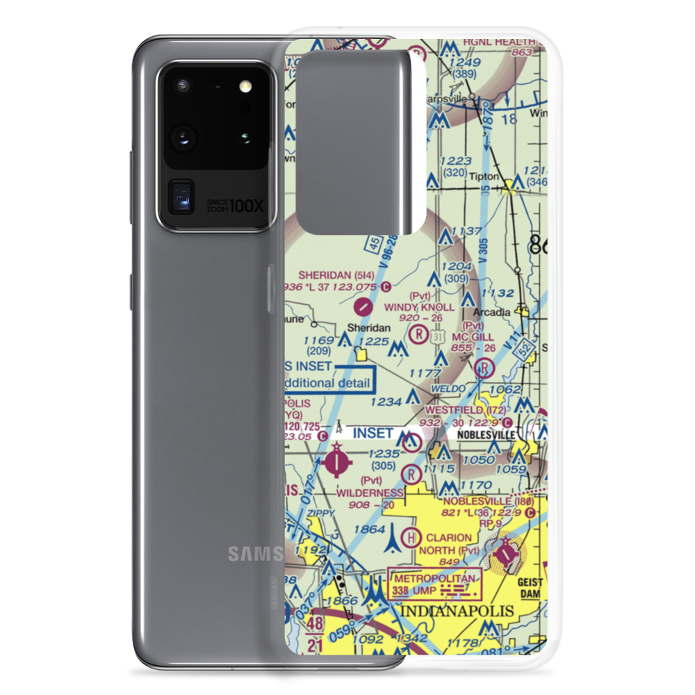 Windy Knoll Airport (IN51) VFR Sectional Samsung Case Samsung Galaxy S20 Ultra model shown