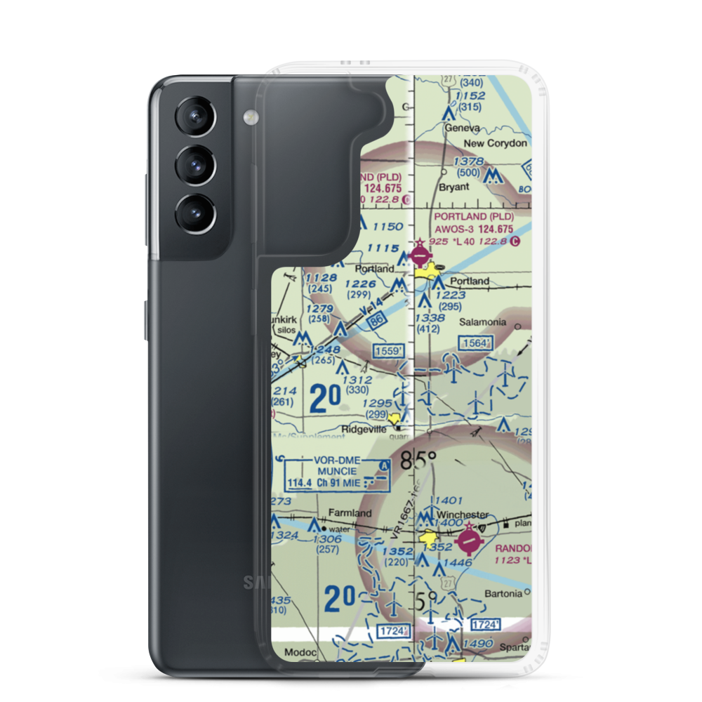 Windy P Ridge Airport (34IN) VFR Sectional Samsung Case Samsung Galaxy S21 model shown