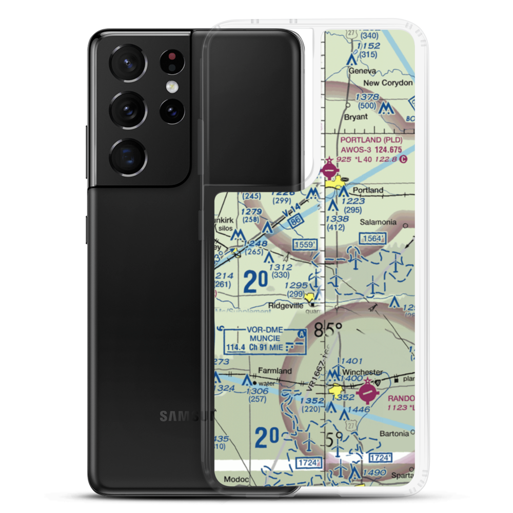 Windy P Ridge Airport (34IN) VFR Sectional Samsung Case Samsung Galaxy S21 Ultra model shown