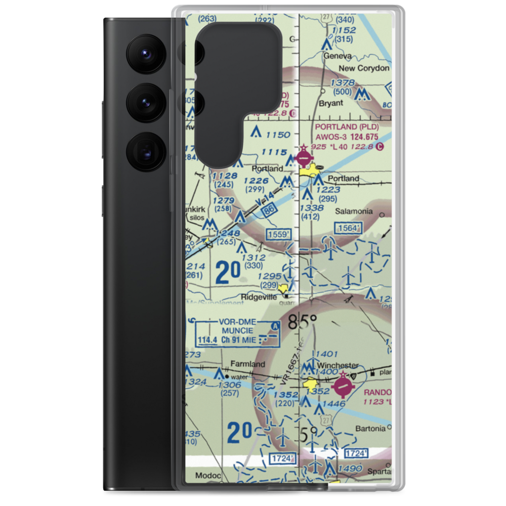 Windy P Ridge Airport (34IN) VFR Sectional Samsung Case Samsung Galaxy S22 Ultra model shown