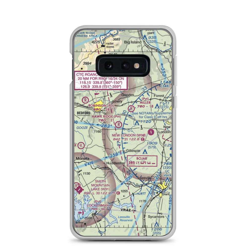 Windy Ridge Airport (VG27) VFR Sectional Samsung Case Samsung Galaxy S10e model shown