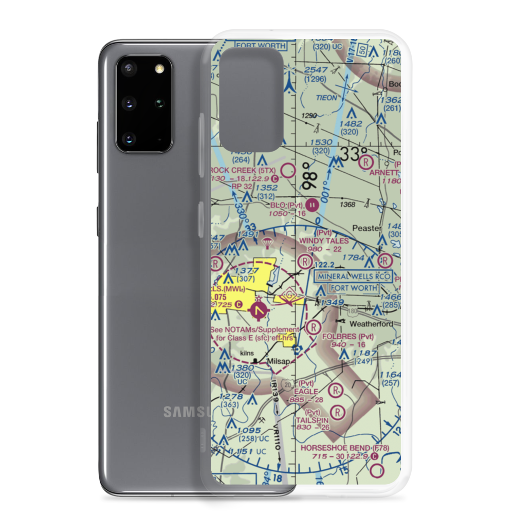 Windy Tales Airport (TX34) VFR Sectional Samsung Case Samsung Galaxy S20 Plus model shown
