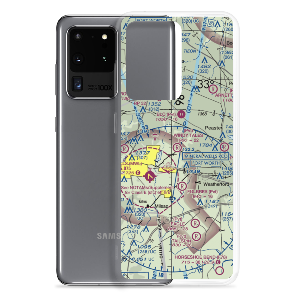 Windy Tales Airport (TX34) VFR Sectional Samsung Case Samsung Galaxy S20 Ultra model shown