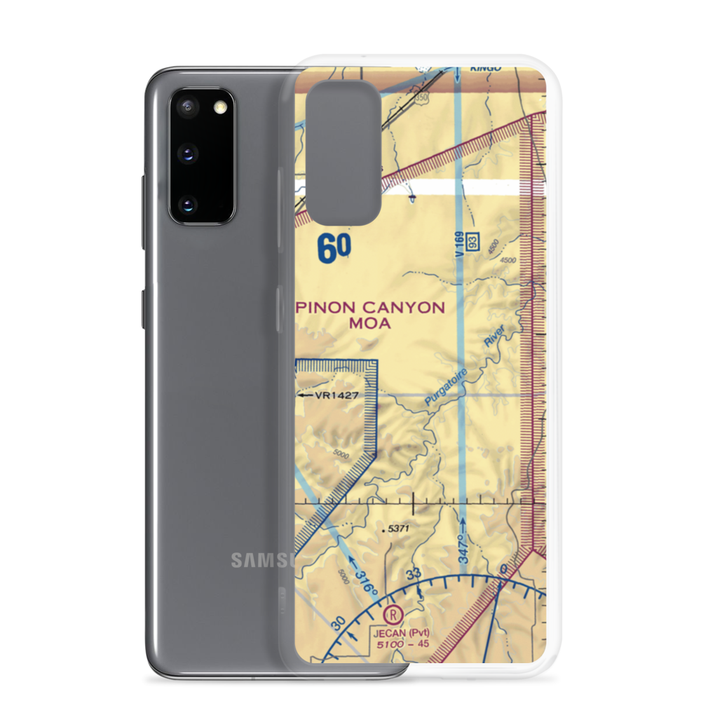 Wine Glass International Airport (6CO3) VFR Sectional Samsung Case Samsung Galaxy S20 model shown