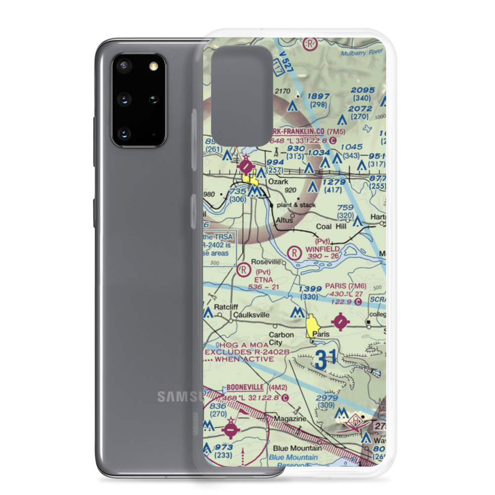 Winfield Airpark (54AR) VFR Sectional Samsung Case Samsung Galaxy S20 Plus model shown