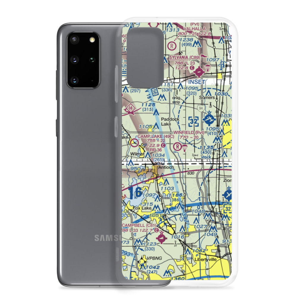Winfield Airport (WI58) VFR Sectional Samsung Case Samsung Galaxy S20 Plus model shown