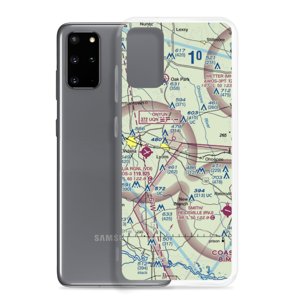 Winge Farms Airport (GE23) VFR Sectional Samsung Case Samsung Galaxy S20 Plus model shown